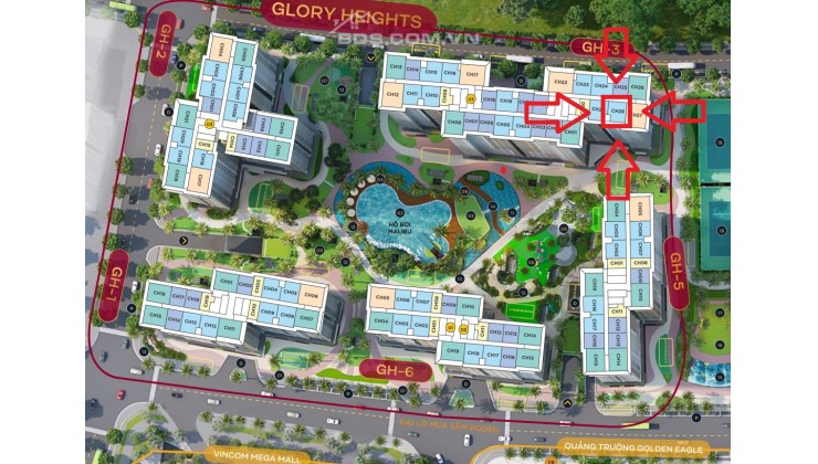 CĂN HỘ 2 PHÒNG NGỦ 59M2 - GLORY HEIGHTS